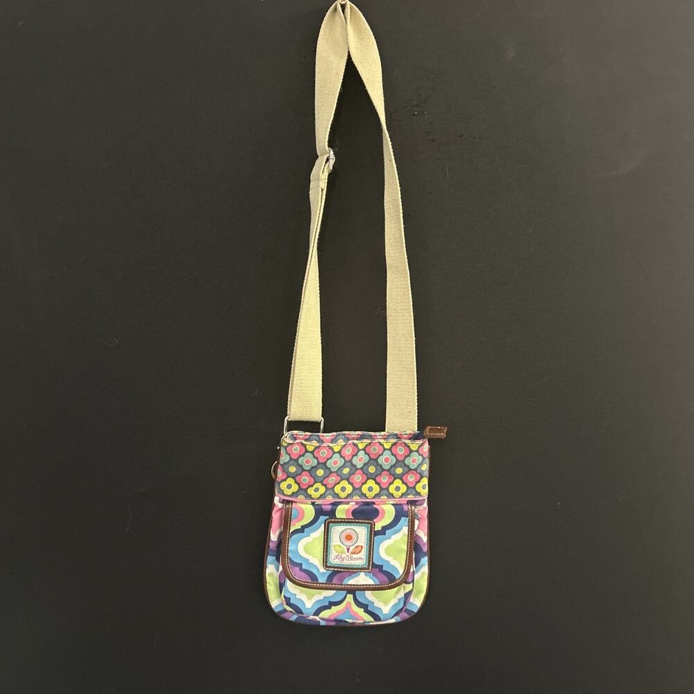 Lily Bloom MINI Crossbody Purse Colorful Morrocan Trellis Pattern Floral